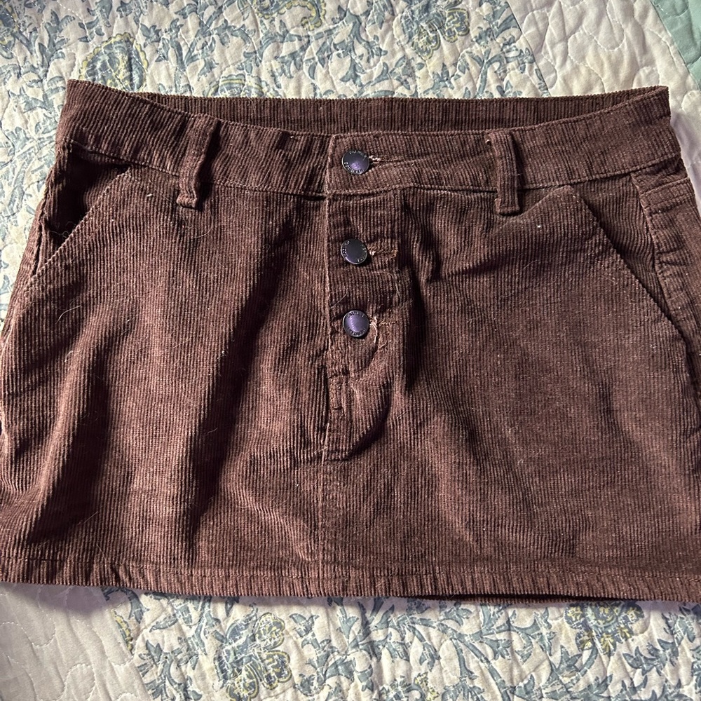 Corduroy Shein Mini Skirt